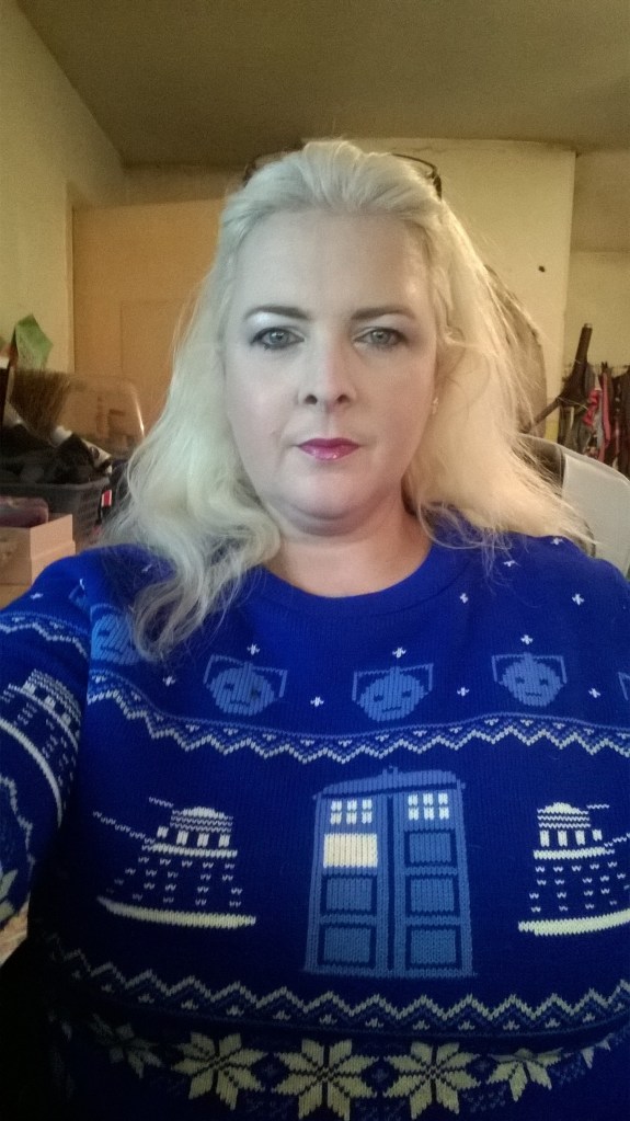 Also first of the month out come the Christmas jumpers, I have two both Who themed